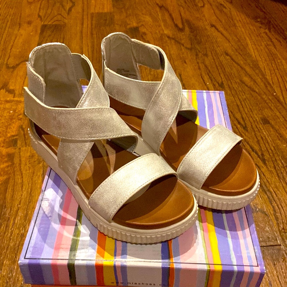 Mia Girls silver sandals